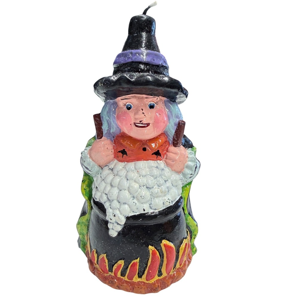 Christopher Radko Witch Cauldron Candle OS Multicolor Like New Halloween Decor